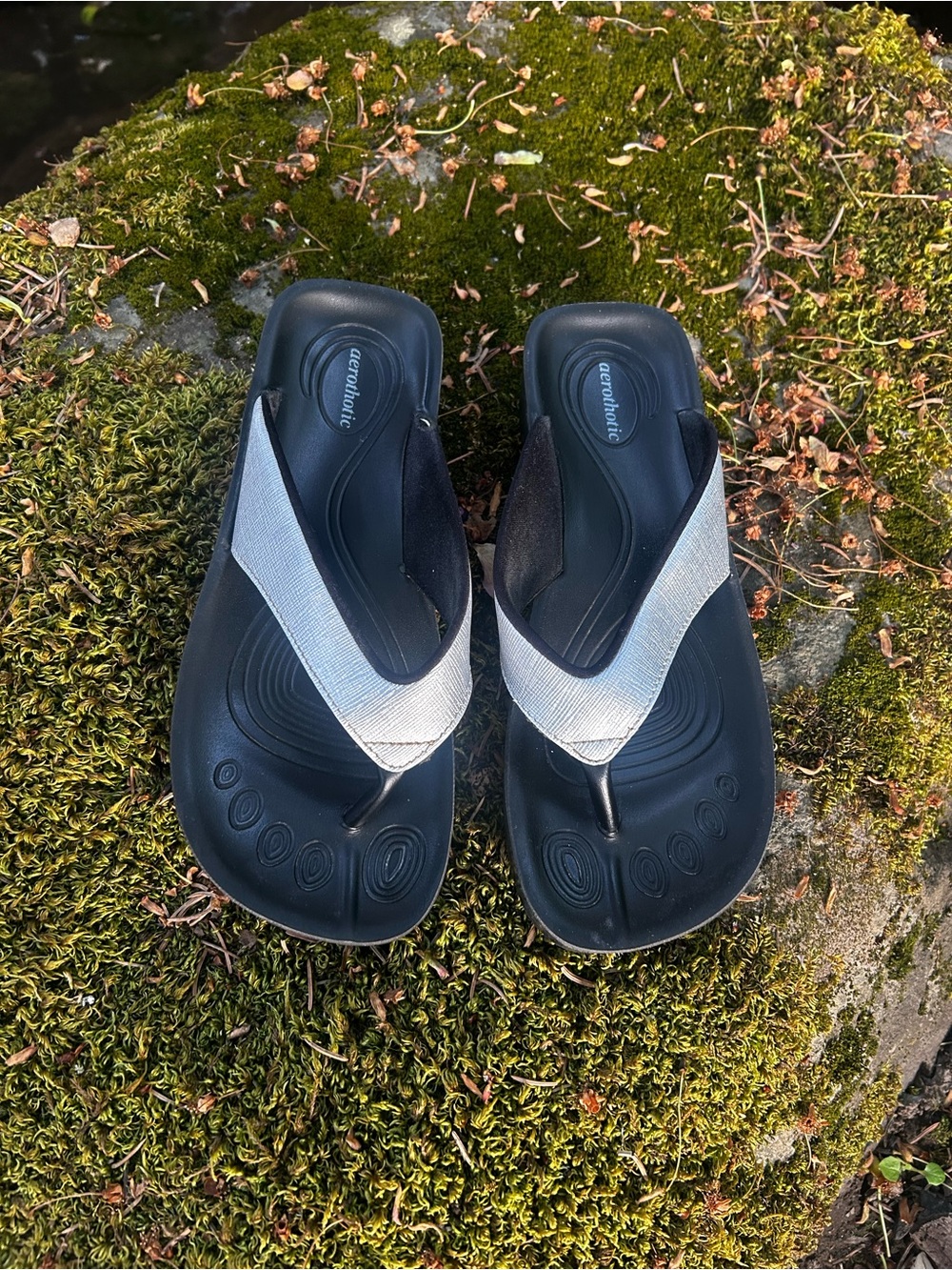 Aerothotic Black Sandal with Silver Straps - Size EU 36 US 5